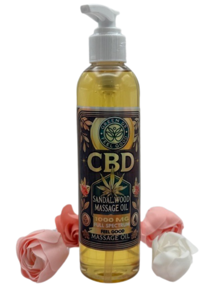CBD Massage Oil (1000mg) - The Original Green DR CBD