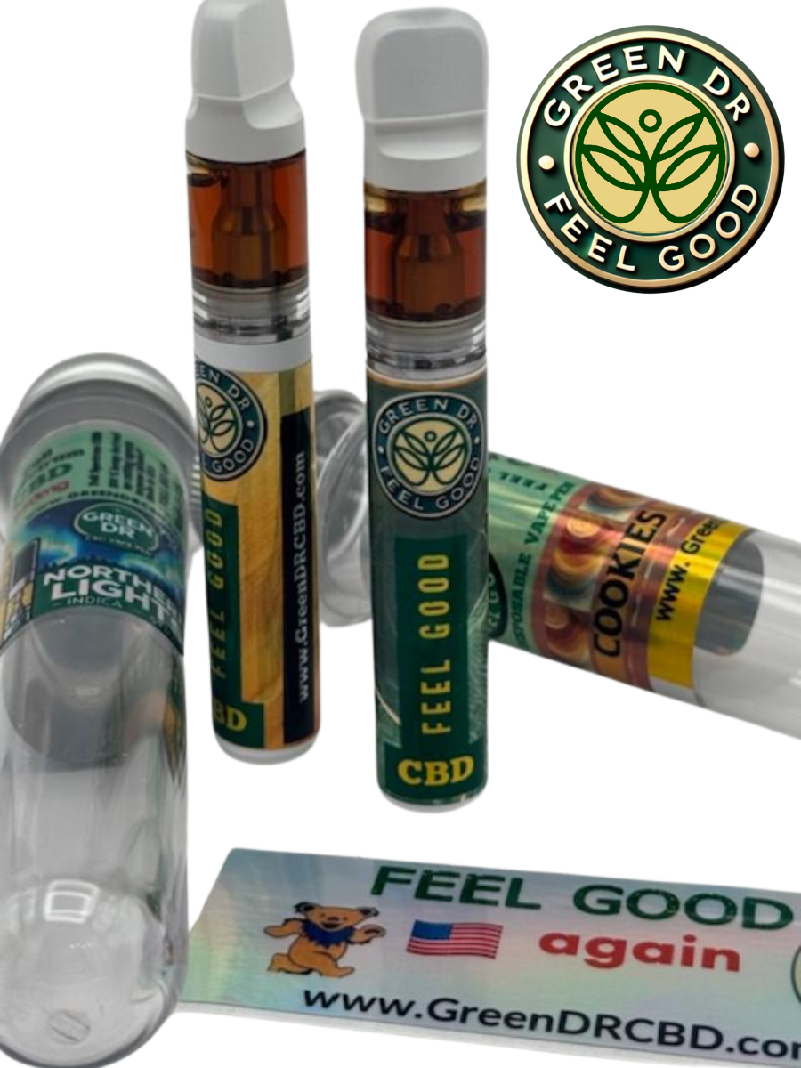 High-Potency CBD Disposable Vape Pen - 950mg| Full Spectrum| Natural Terpenes - The Original Green DR CBD