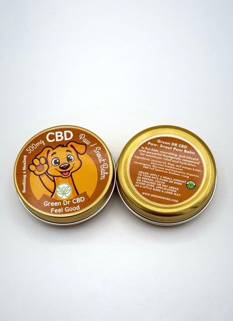 Full Spectrum CBD Paw & Nose Balm - Soothing Relief for Dry, Cracked Skin (500 mg) - The Original Green DR CBD