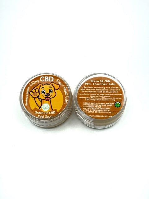 Full Spectrum CBD Paw & Nose Balm - Soothing Relief for Dry, Cracked Skin (500 mg) - The Original Green DR CBD