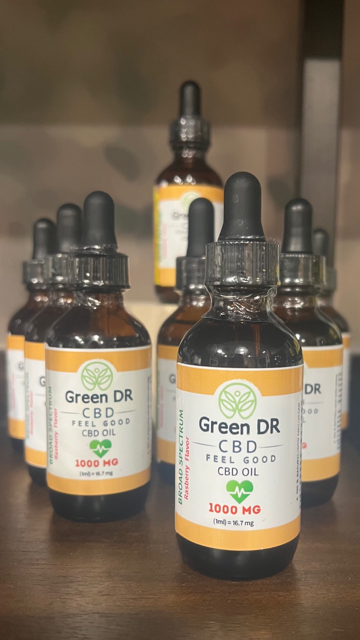 CBD Oil 1000 MG THC-Free Broad Spectrum (2oz) - The Original Green DR CBD