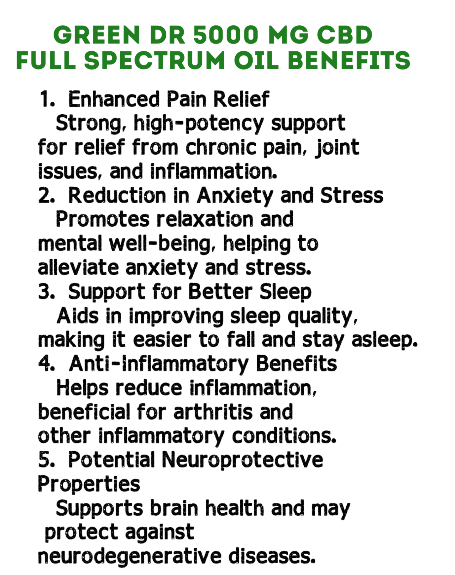 5000 mg CBD oil - The Original Green DR CBD