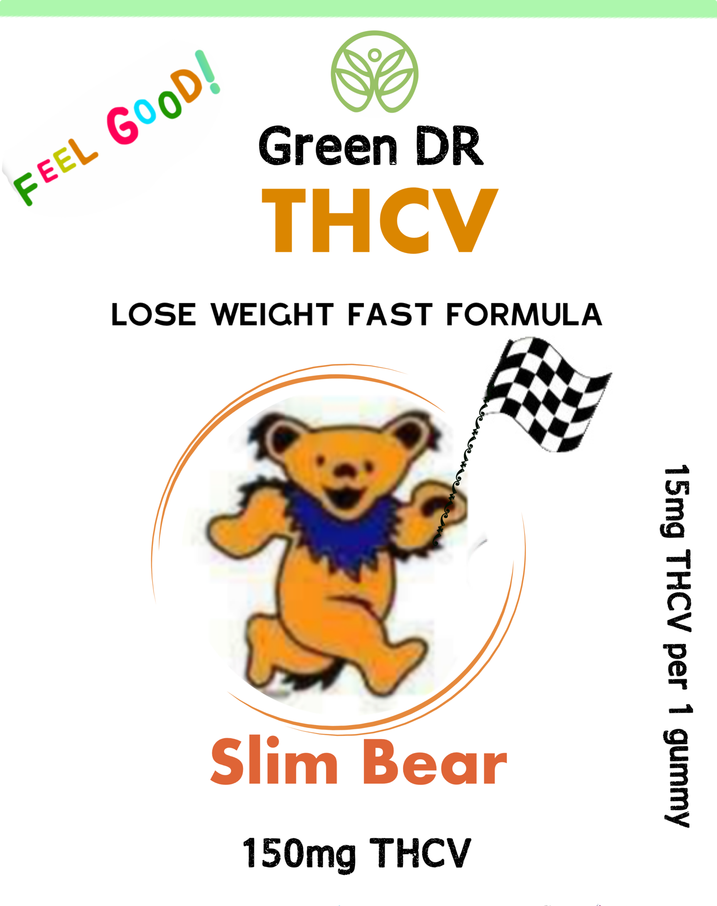 Best THCV gummies Green DR SLIM BEAR 15mg THCV per gummy - The Original Green DR CBD