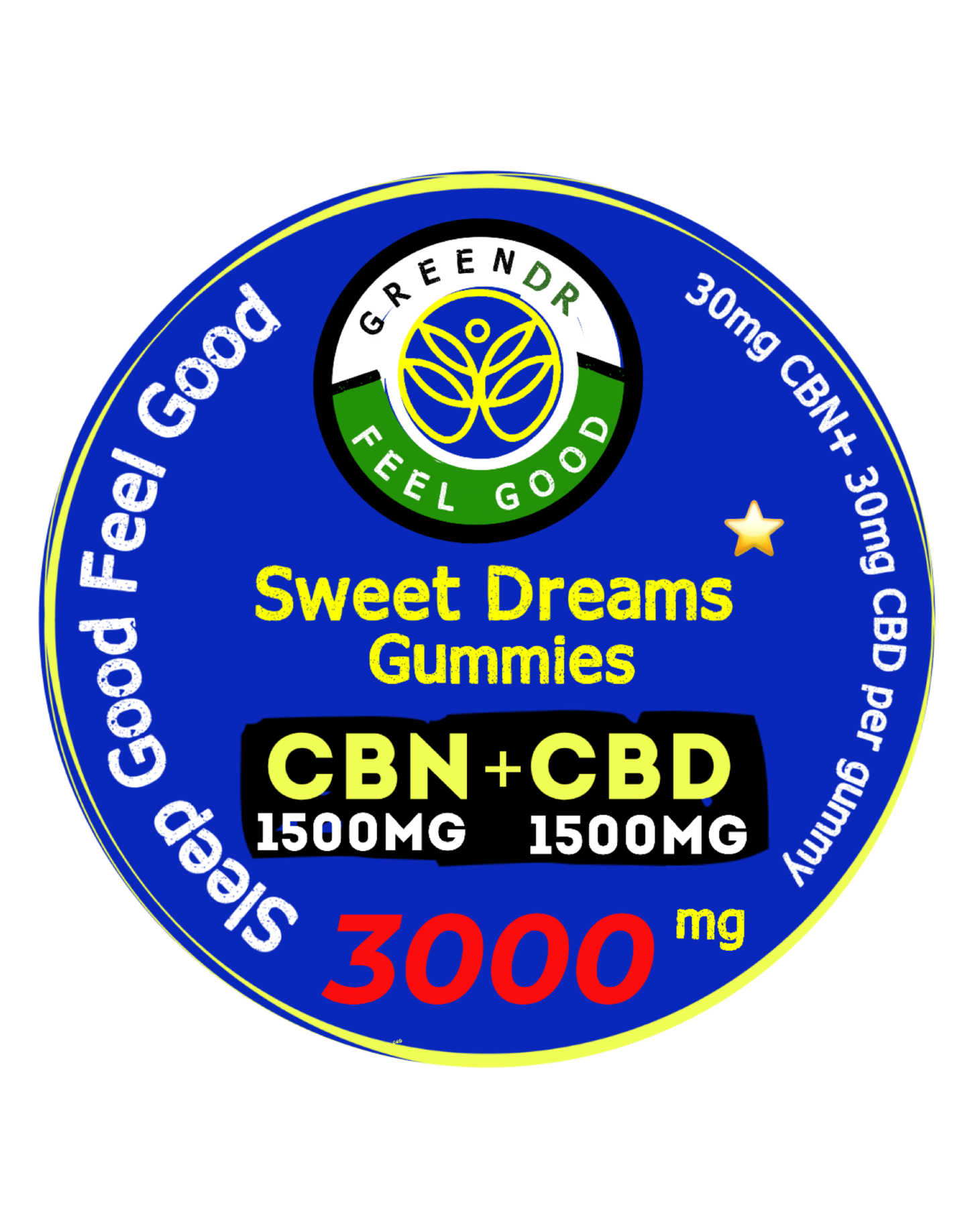 CBN/CBD Sleep Sweet Dream Gummy Bears - The Original Green DR CBD