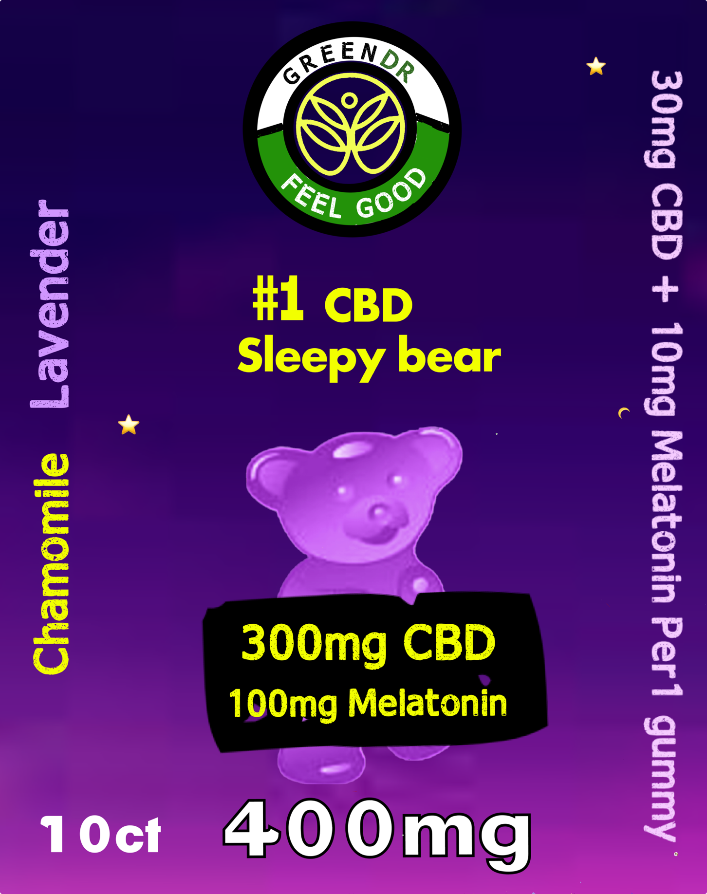 Green DR CBD Sleepy gummy Bears our BEST SELLER - The Original Green DR CBD