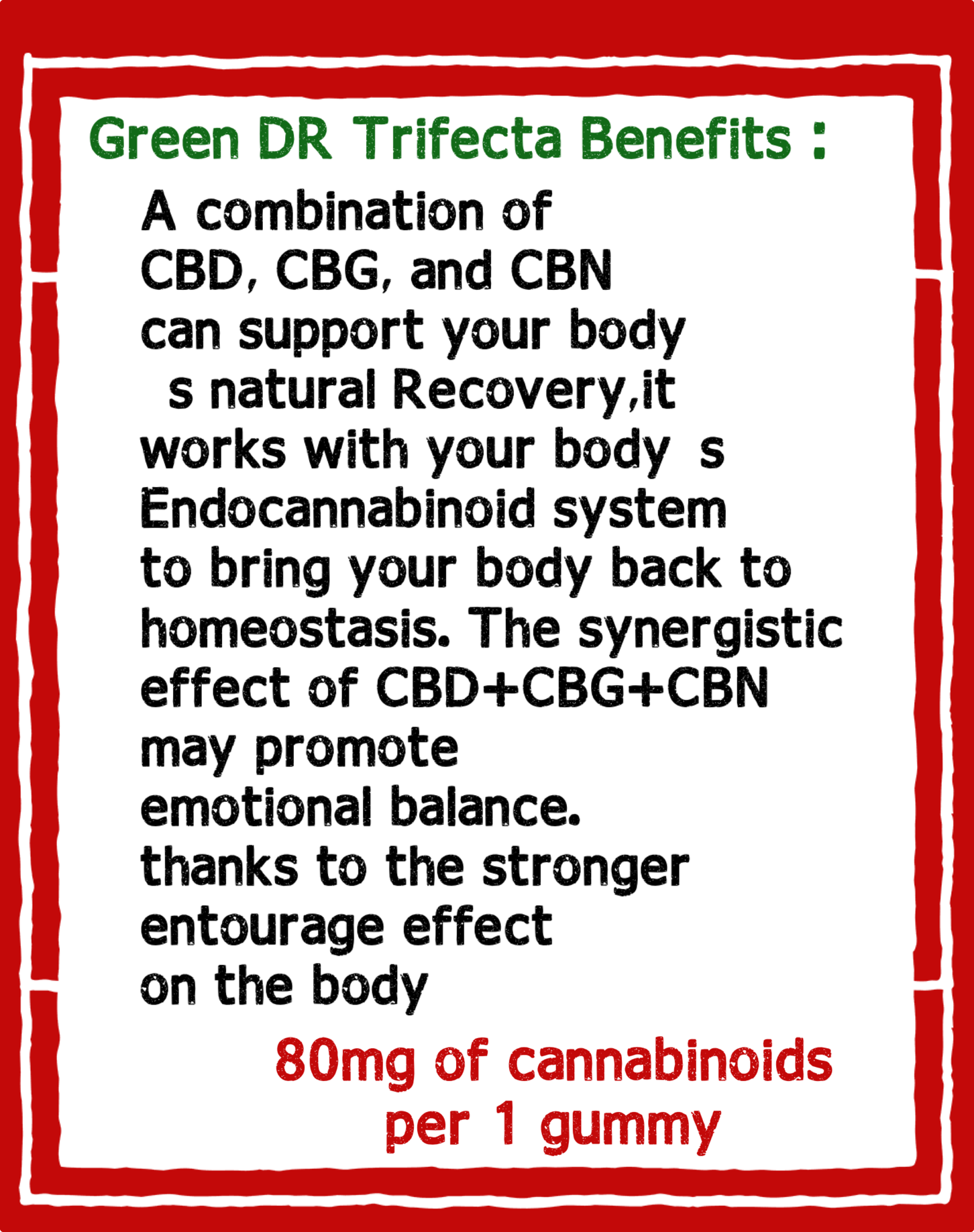 Trifecta CBD Pain Gummy Bears - The Original Green DR CBD