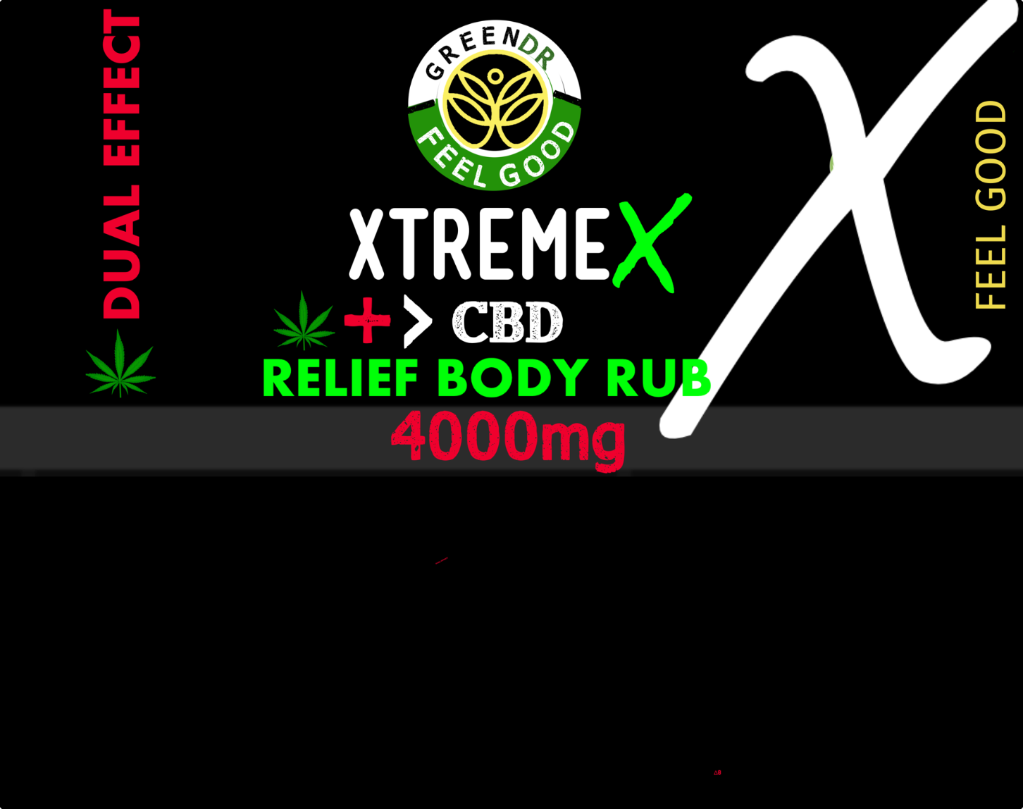 CBD XTREMEX  Relief Rub 4000mg CBD full spectrum - The Original Green DR CBD