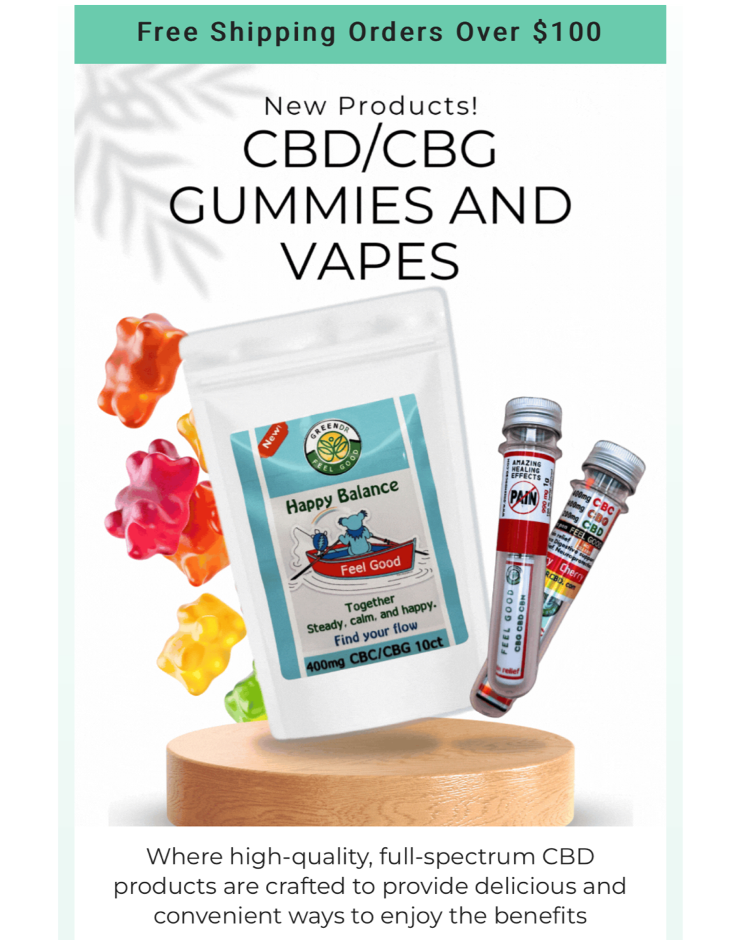 CBG + CBC Happy Balance gummies 400 mg