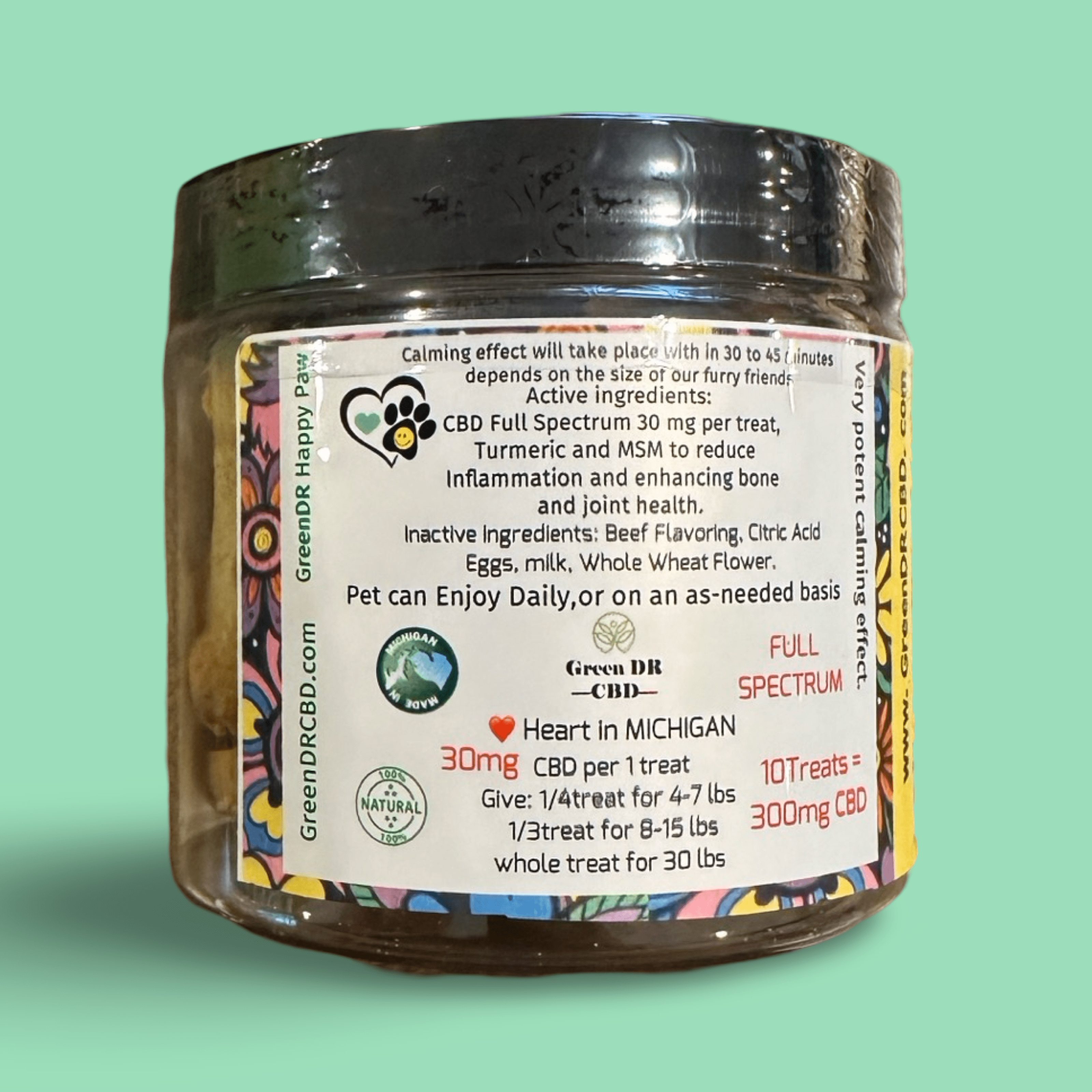 CBD Dog Treats for Anxiety & Joint Relief-300mg | Green DR - The Original Green DR CBD