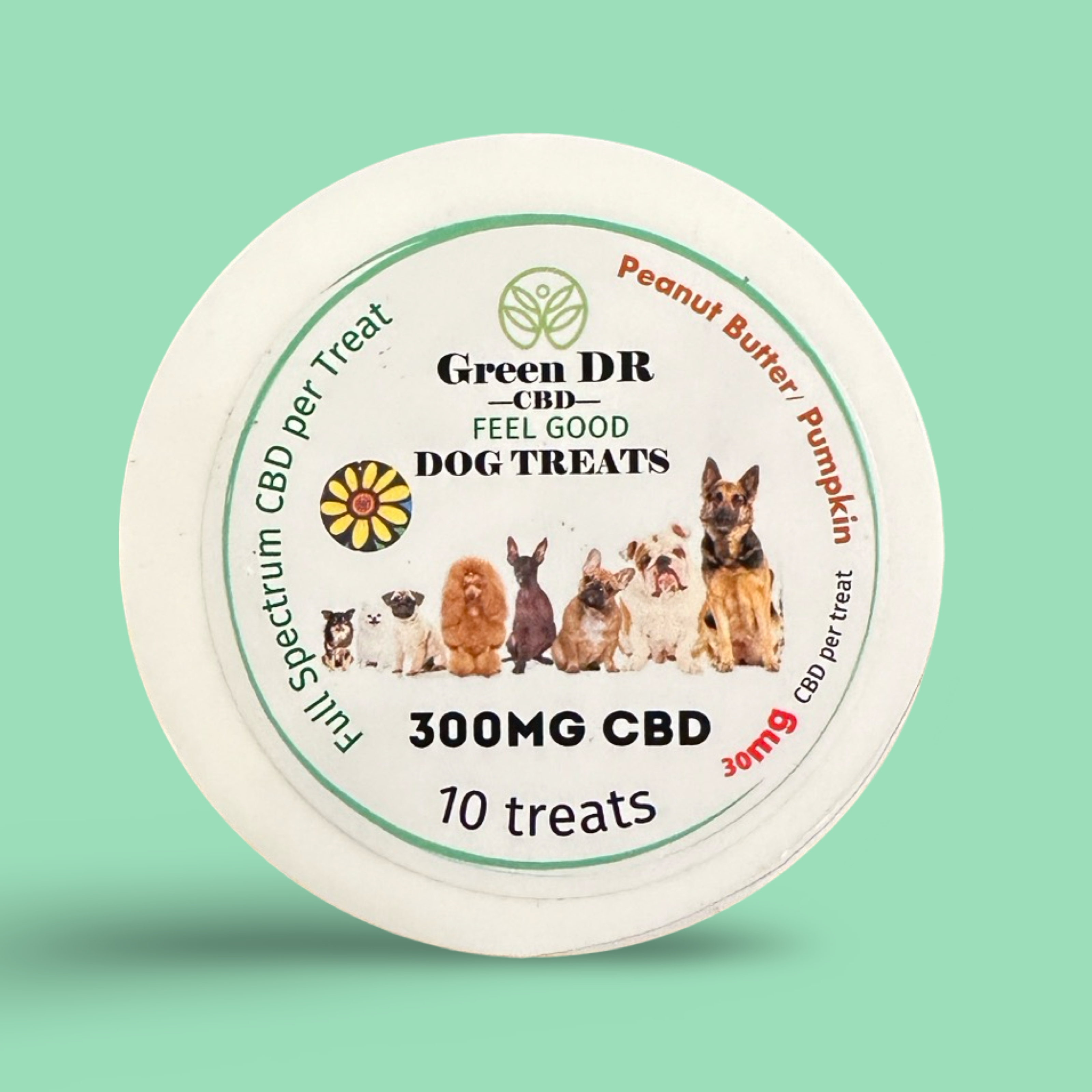 CBD Dog Treats for Anxiety & Joint Relief-300mg | Green DR - The Original Green DR CBD