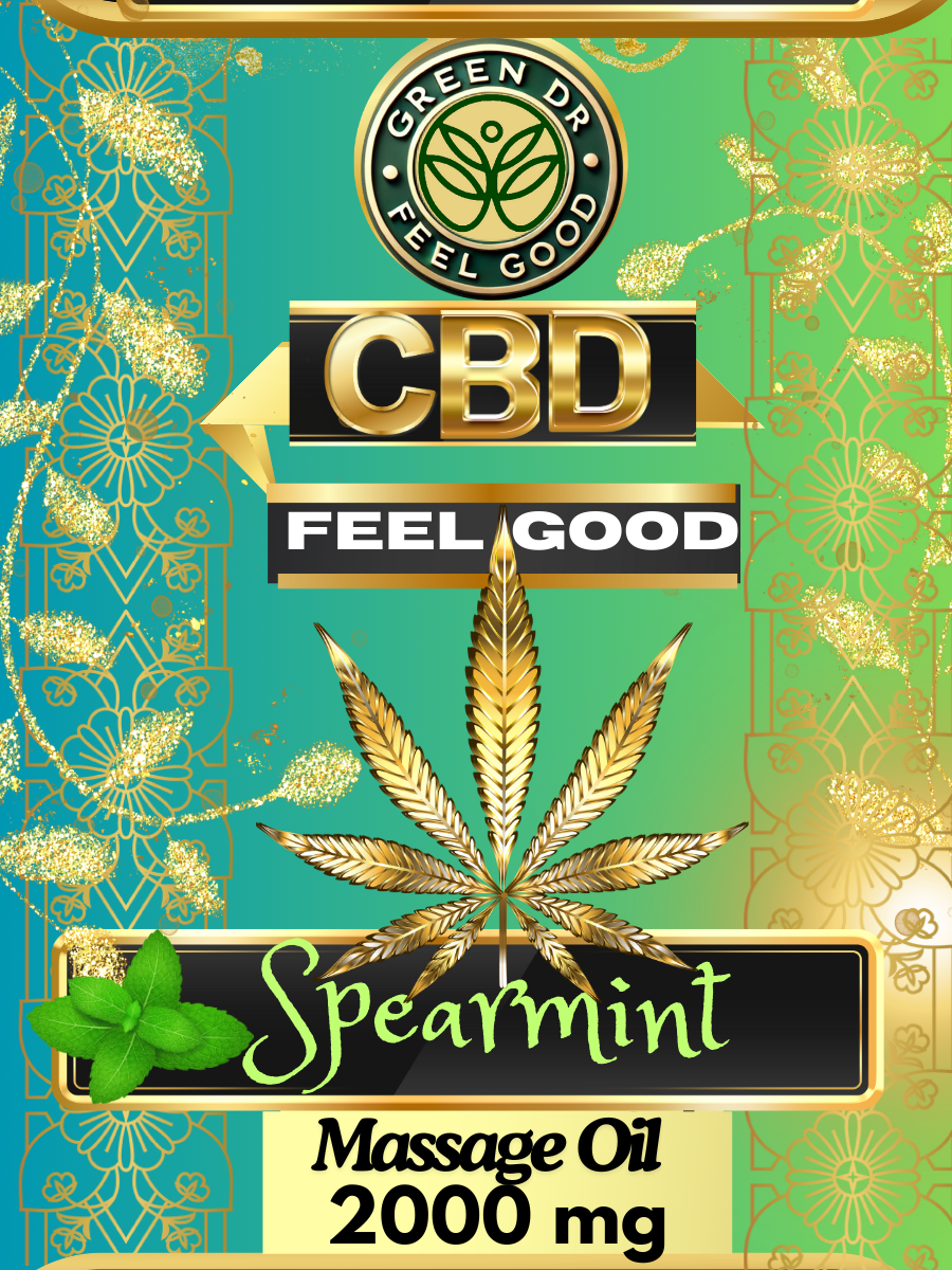 CBD Massage Oil (1000mg) - The Original Green DR CBD