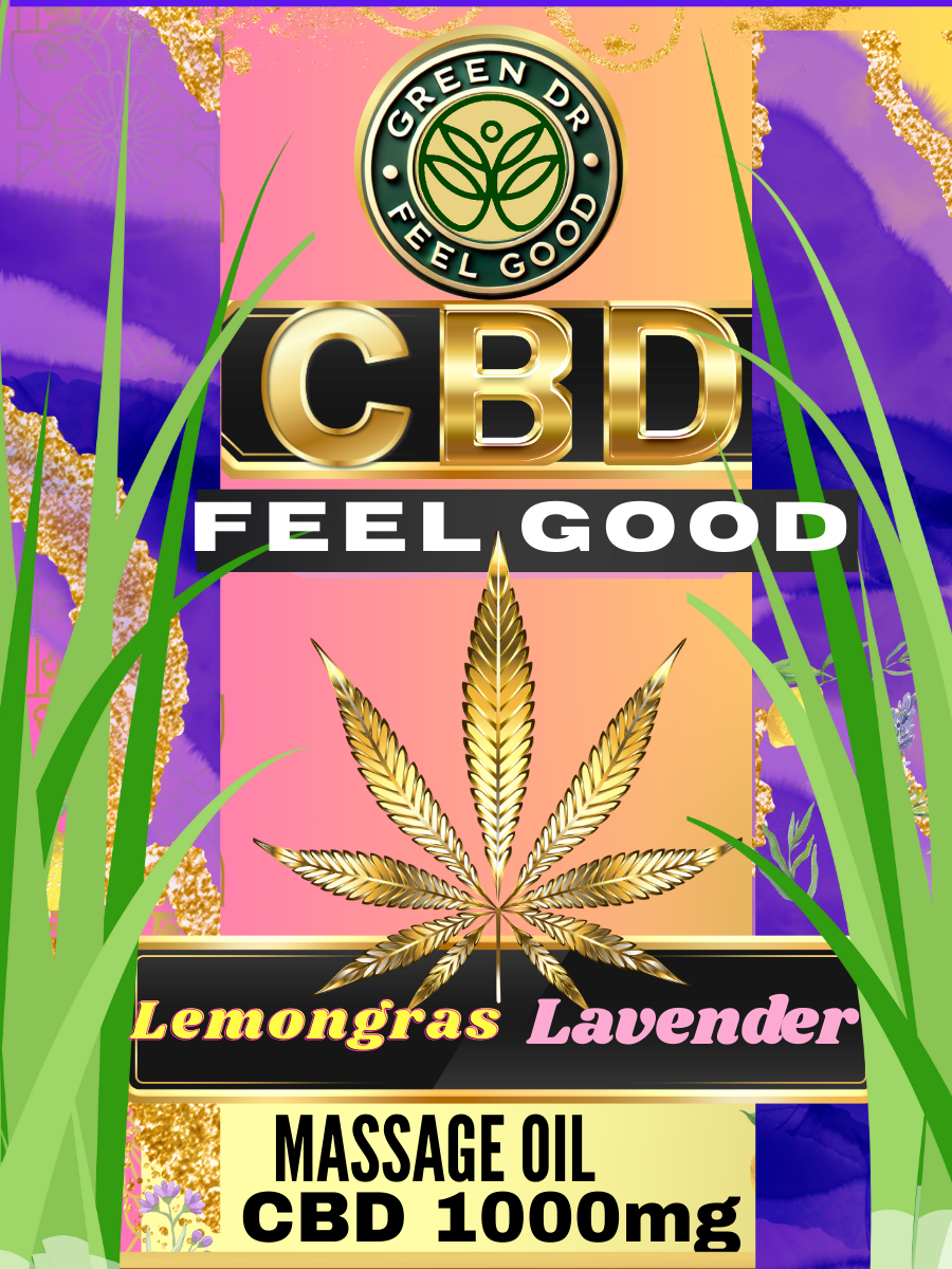 CBD Massage Oil (1000mg) - The Original Green DR CBD