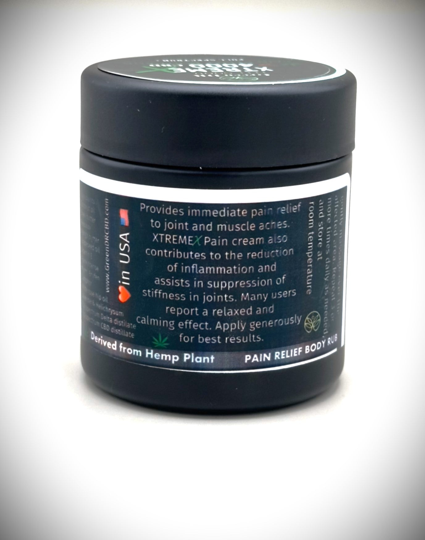 CBD XTREMEX Pain Relief Rub 4000mg - The Original Green DR CBD