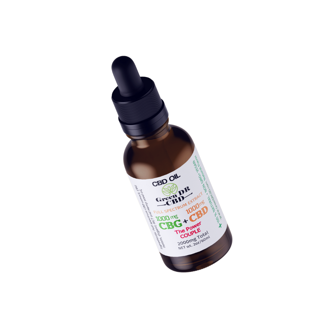 CBG+CBD Tincture 2000mg the Power Couple - The Original Green DR CBD