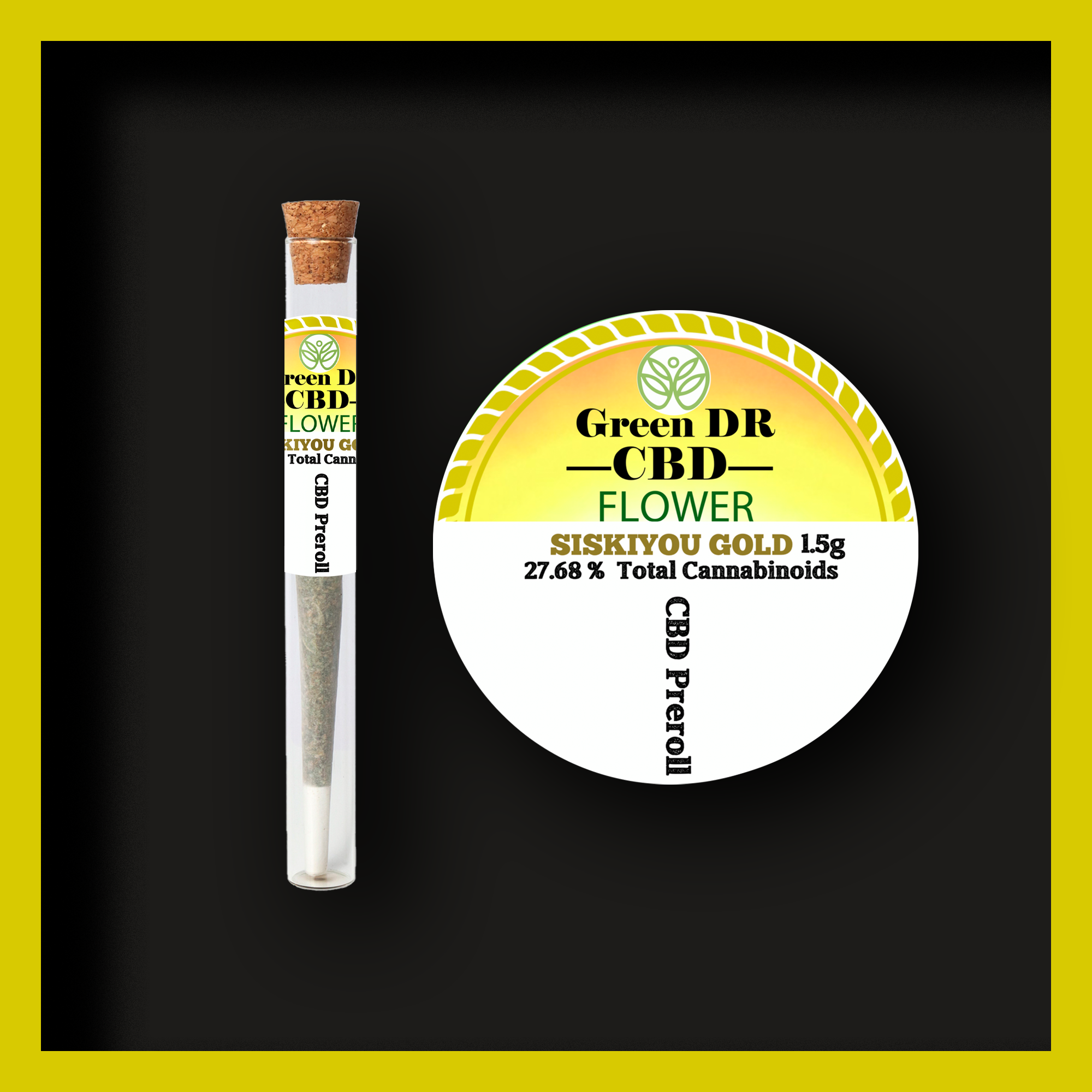 Full Spectrum CBD Pre-Rolls over 20 % of CBD 1.5 grams per pre-roll - The Original Green DR CBD
