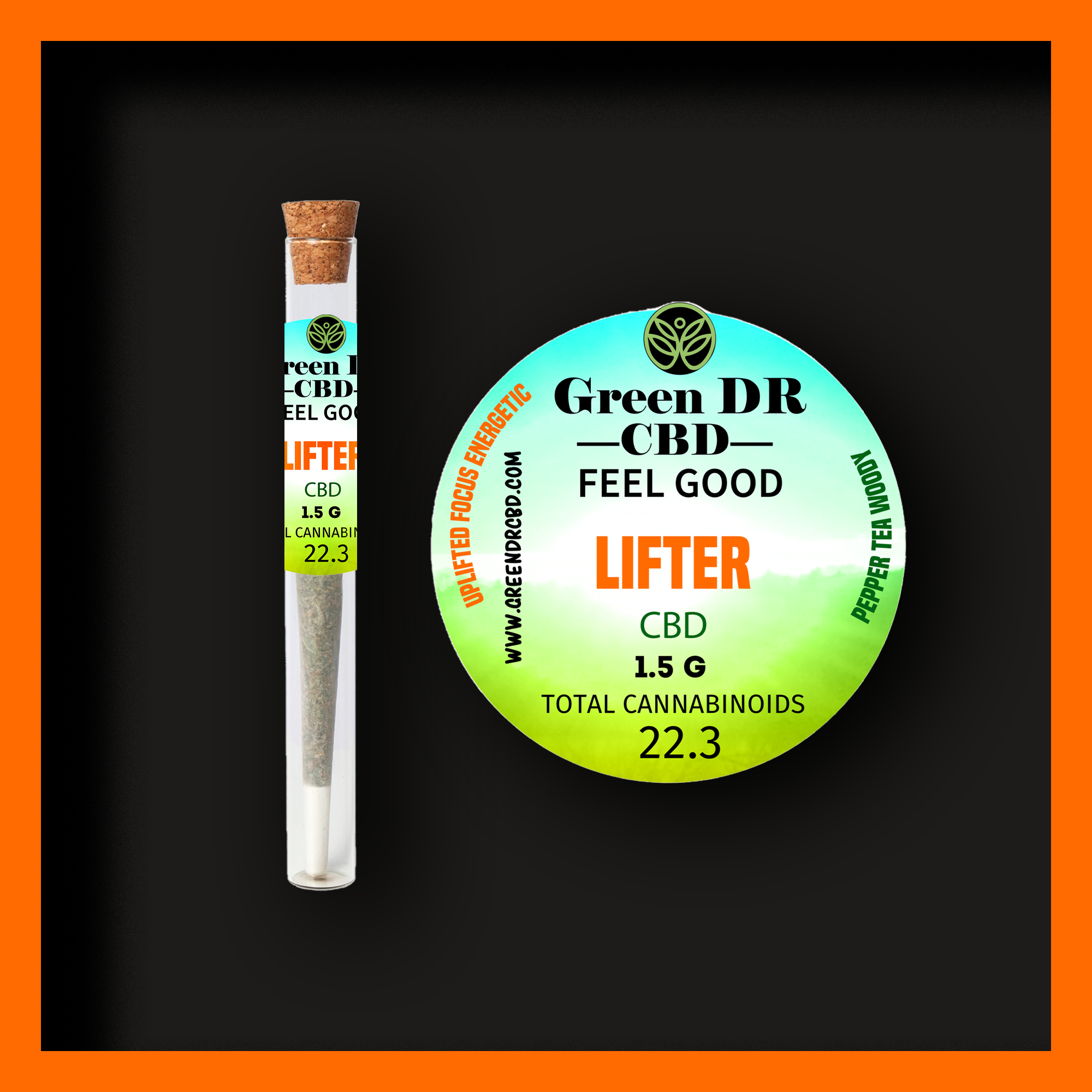 Full Spectrum CBD Pre-Rolls over 20 % of CBD 1.5 grams per pre-roll - The Original Green DR CBD