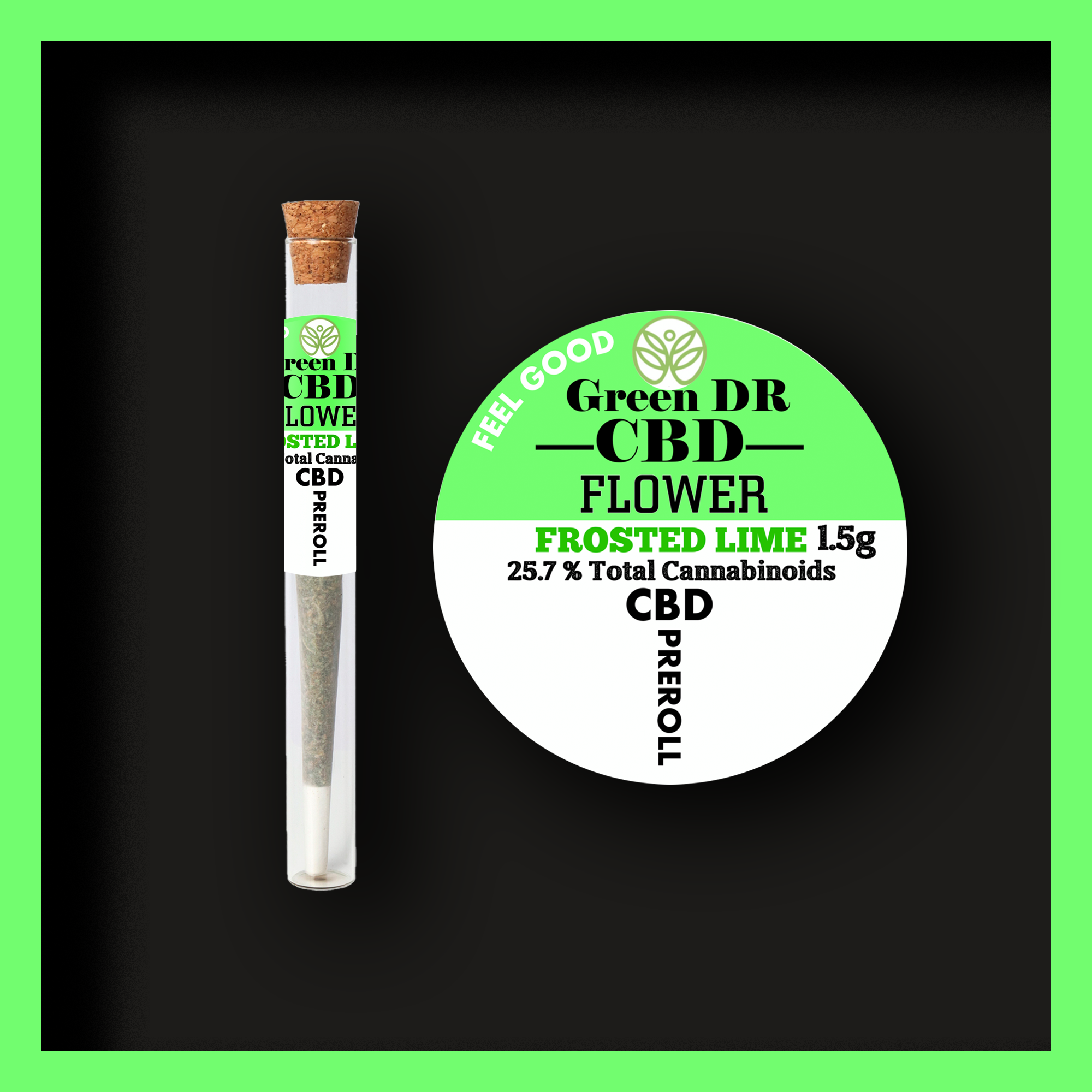 Full Spectrum CBD Pre-Rolls over 20 % of CBD 1.5 grams per pre-roll - The Original Green DR CBD