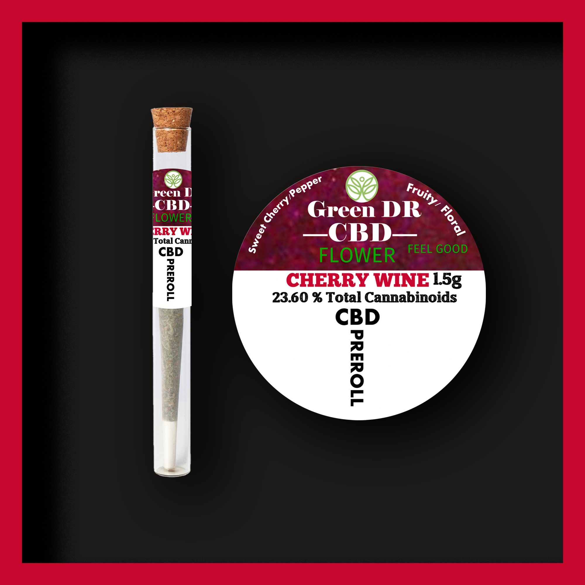 Full Spectrum CBD Pre-Rolls over 20 % of CBD 1.5 grams per pre-roll - The Original Green DR CBD