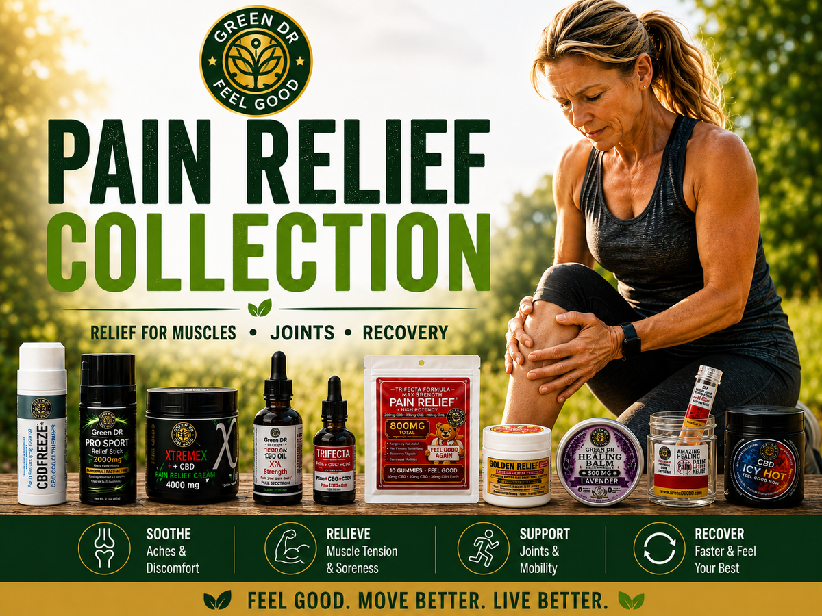 CBD Pain Relief – Topicals, Gummies, Oils & Vapes | Green DR