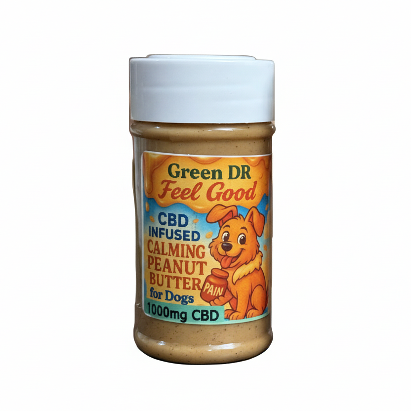 Green DR Feel Good – Calming CBD Peanut Butter for Dogs 1000mg full spectrum CBD - The Original Green DR CBD