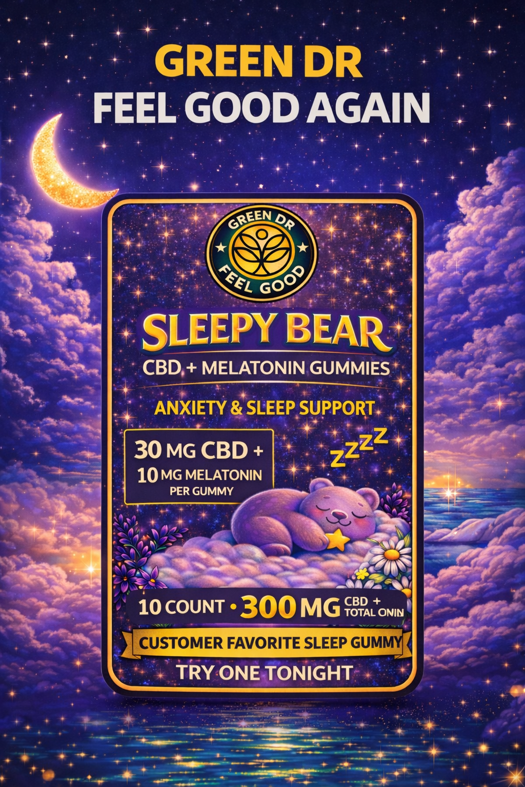 CBD Sleepy gummy Bears our BEST SELLER - The Original Green DR CBD