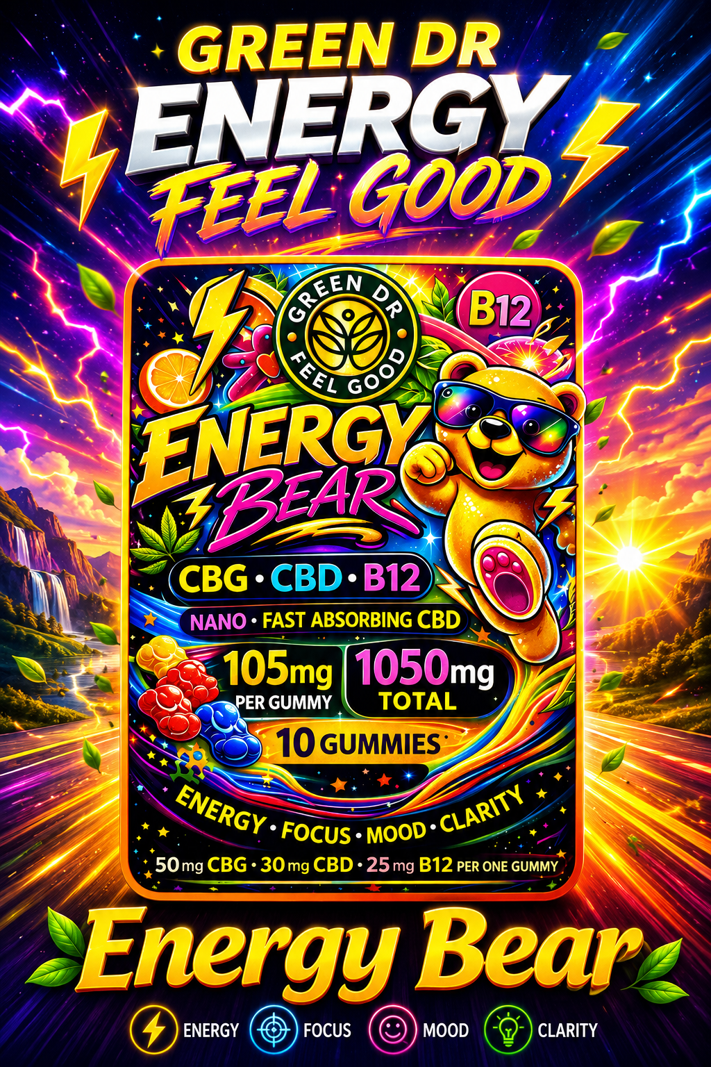 CBD Energy Gummy Bears