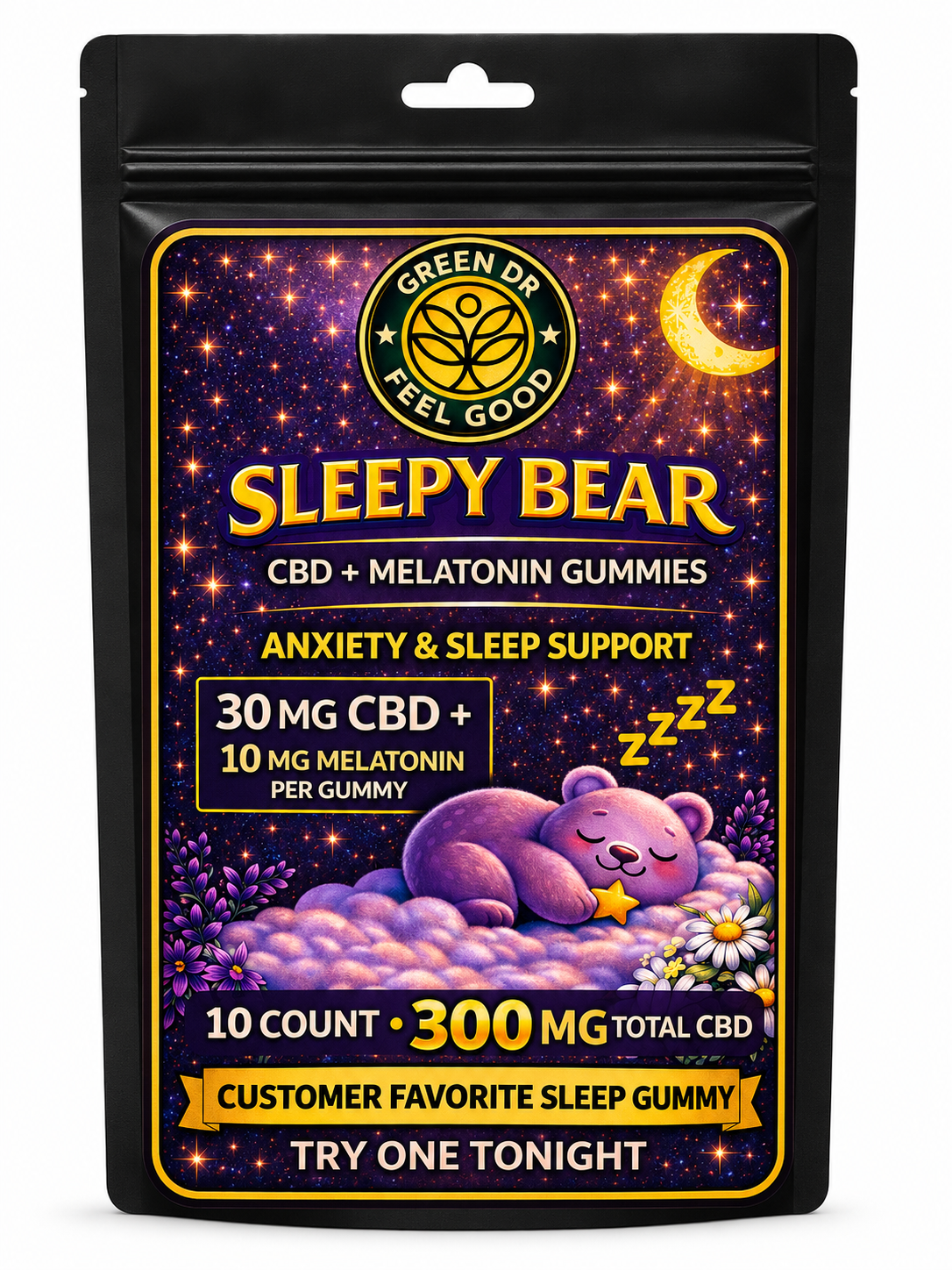 CBD Sleep Gummies with Melatonin – Sleepy Bear | Green DR - The Original Green DR CBD