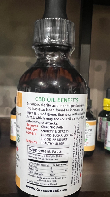 CBD Oil 1000 MG THC-Free Broad Spectrum (2oz)