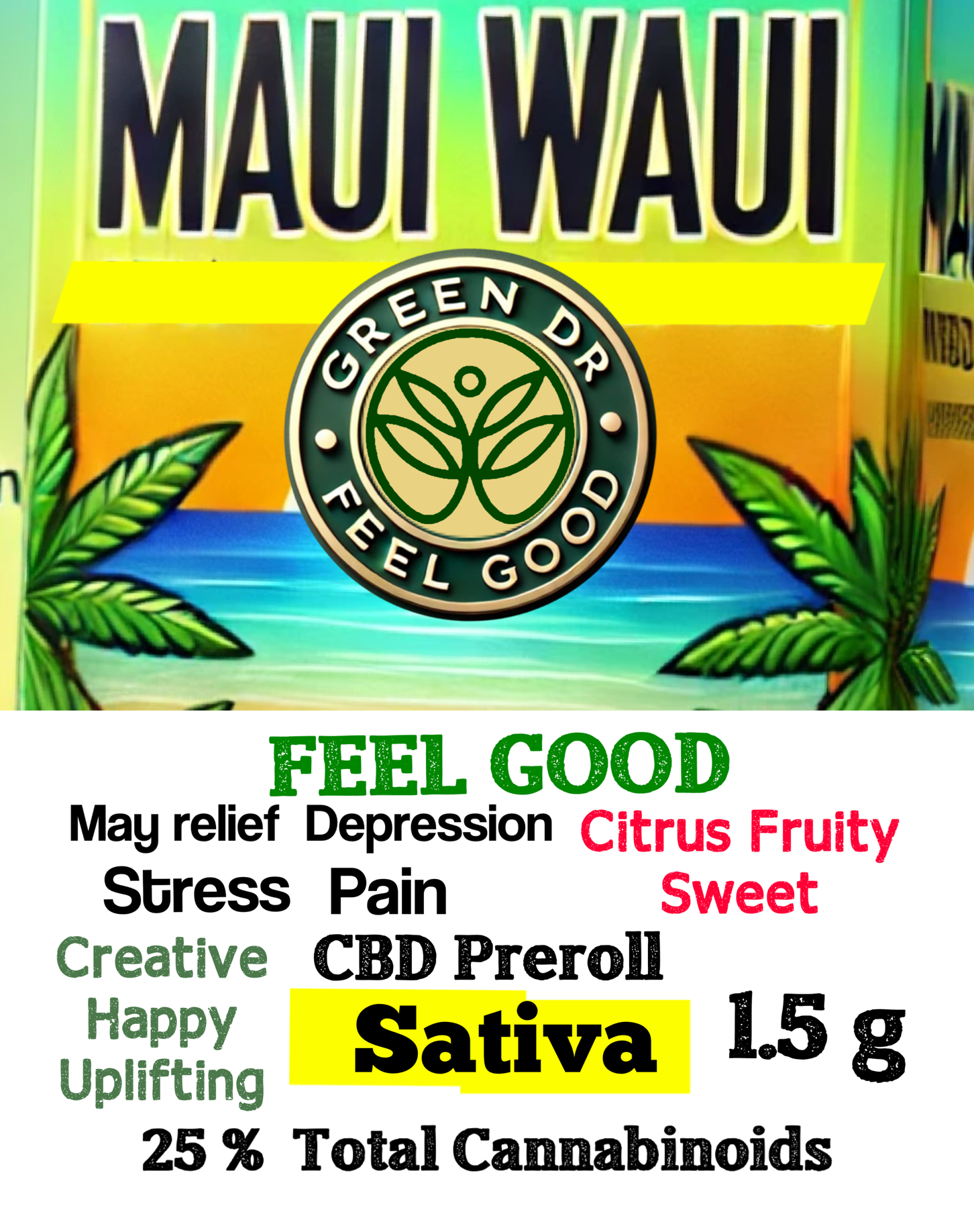 CBD Pre-Rolls over 20 % of CBD 1.5 grams per pre-roll - The Original Green DR CBD