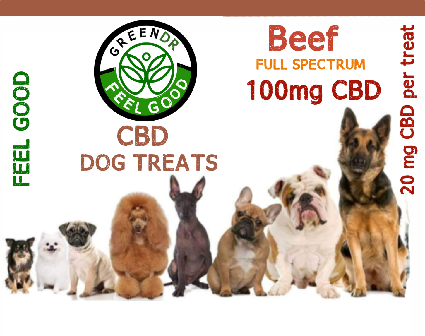 CBD Dog Treats (100 mg) - The Original Green DR CBD