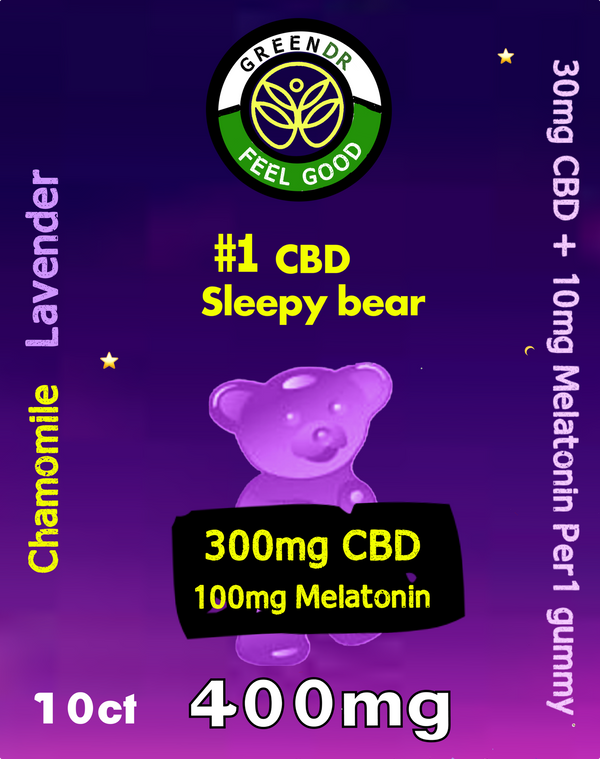 Green DR CBD Sleepy gummy Bears our BEST SELLER
