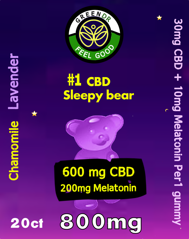 Green DR CBD Sleepy gummy Bears our BEST SELLER