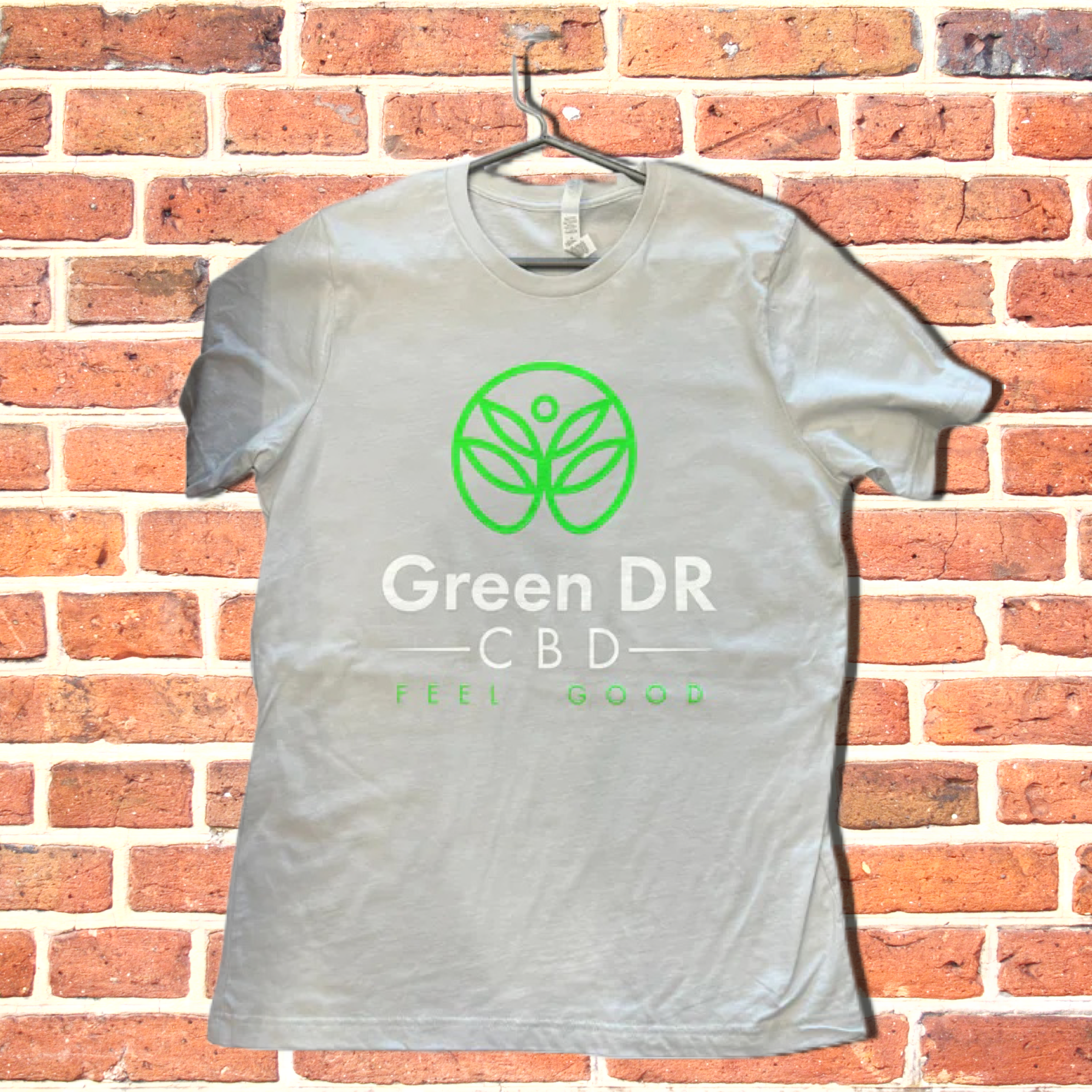 Solid Light Grey Green Dr. CBD T-Shirt - The Original Green DR CBD