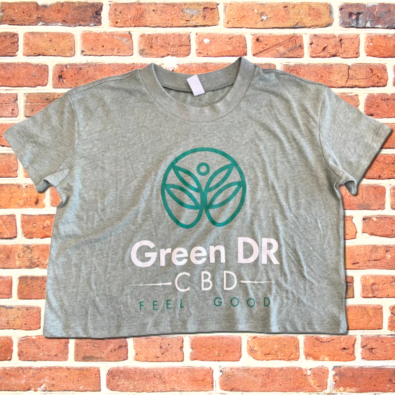 Green Dr. CBD Heather Green Crop-Top